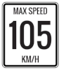 105 km/h Speed Sign