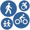 image of active transportation symbols
