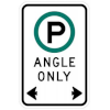angled parking permitted sign