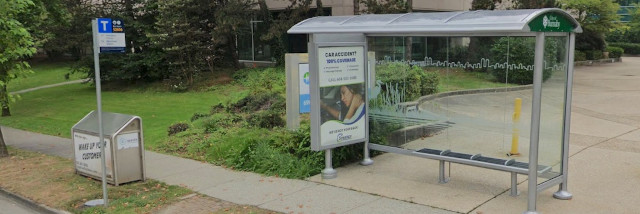 image of a bus stop in the city of burnaby