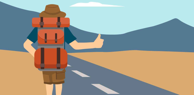 Vecteezy image of someone hitch hiking