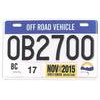 image of bc off road vehicle licence plate