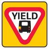 image of sign requiring yielding to a transit bus