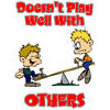 image of children playing and one does not behave