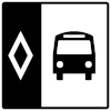 image of sign that defines bus lanes