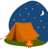 image of camping under the stars