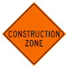 construction zone warning sign