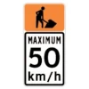 image of sign for construction speed zone