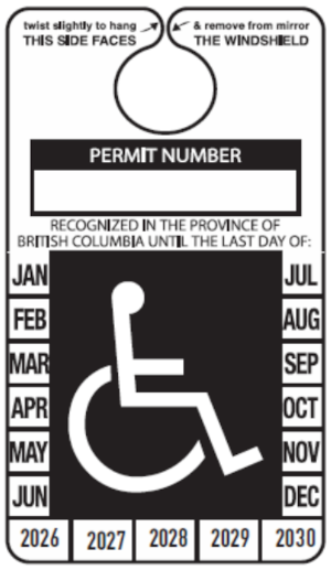 What disability parking permits look like
