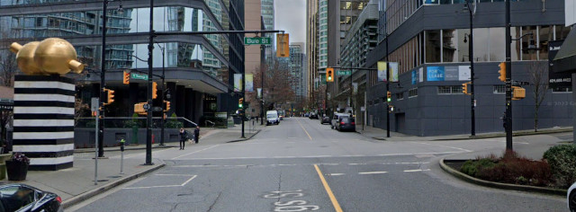 image of the location of hastings and bute streets in vancouver