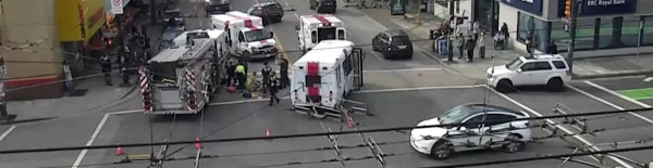 image of pedestrian hit and run scene in Vancouver