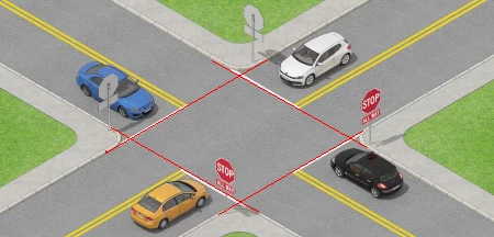 image of red box defining the intersection of two roads