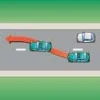 image of a car making a lane change