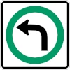 left turns permitted at intersection sign