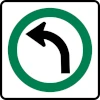 image of a sign permitting left turns