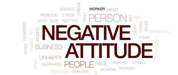 image of negative attitude related words