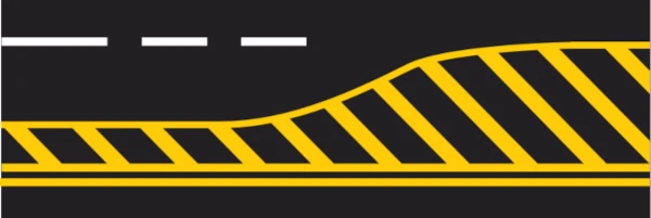image of a painted traffic island