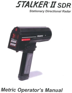 image of stalker radar manual cover