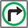 image of sign permitting turning right