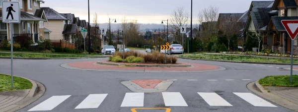 image of a roundabout in Surrey, B.C.
