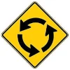 image of roundabout advisory sign