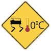 image of slippery road sign