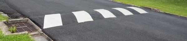 image of speed hump on strata road