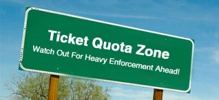 image of traffic ticket quota zone sign