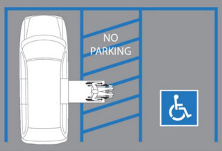 wheelchair ramp no parking area